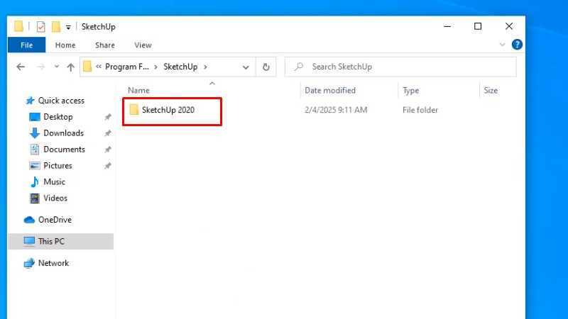 Vào Sketchup 2020