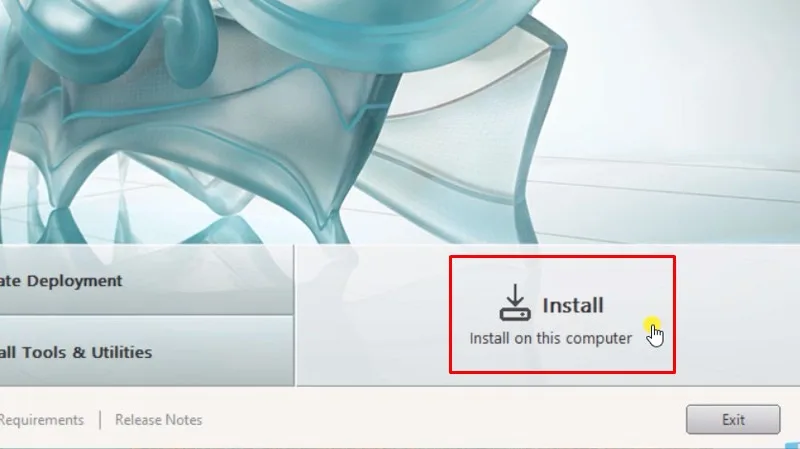 Bấm Install