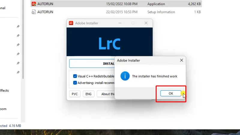 Lightroom 2024: Hướng Dẫn Chi Tiết & Tính Năng Mới 14 Bấm ok hoàn thành cài đặt và kích hoạt