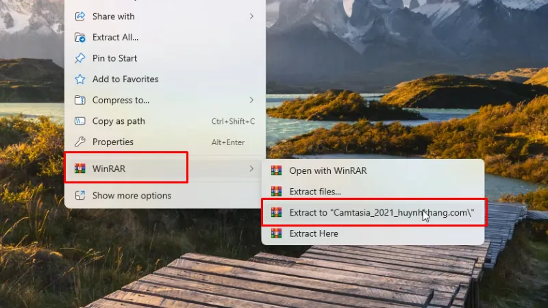 Giải nén phần mềm Camtasia 2021