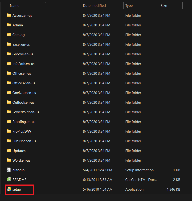 Chạy file setup Chạy file setup