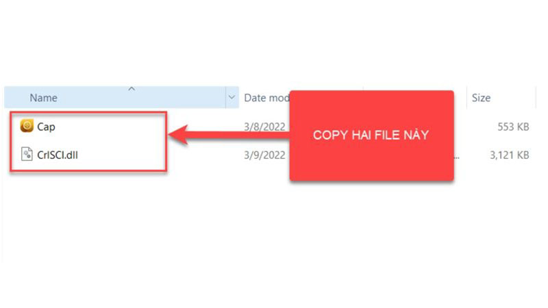 Thực hiện copy các file có trong thư mục này Copy các file có trong thư mục này