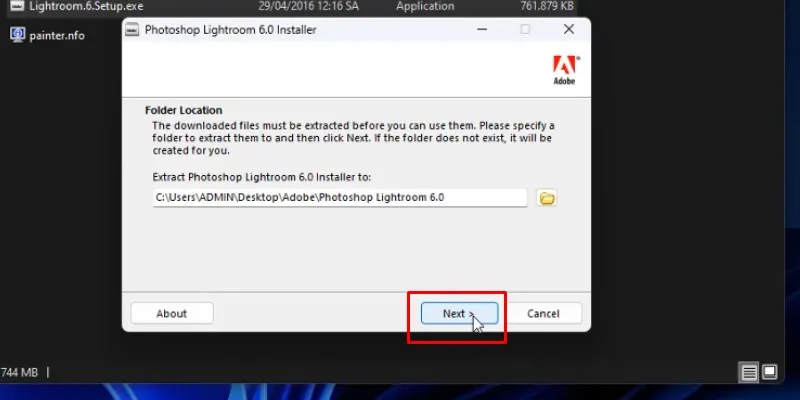 Lightroom CS6 Hướng Dẫn Cài Đặt Chi Tiết 13 bấm vào next